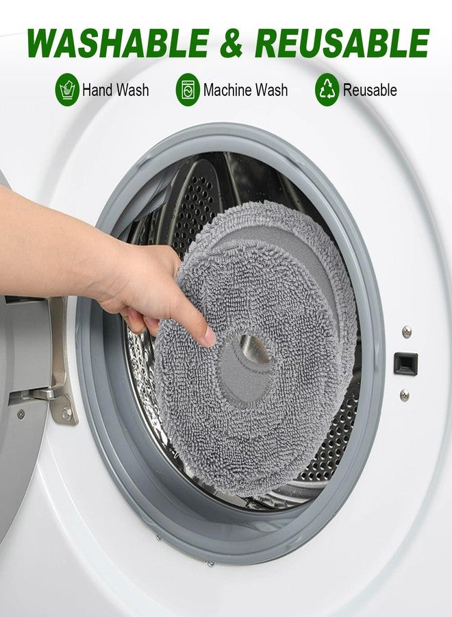 عبوة من 6 قطع من وسادات الممسحة البديلة المتوافقة مع مكنسة Yeedi M12 PRO+/M12 Ultra Plus/ECO-VACS DEEBOT T30S T30 Omni Pro Max / X1 /X2/N30 Omni/T50 الروبوتية، ملحقات وسادات الممسحة المصنوعة من الألياف الدقيقة القابلة لإعادة الاستخدام - Image 5